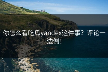 你怎么看吃瓜yandex这件事？评论一边倒！