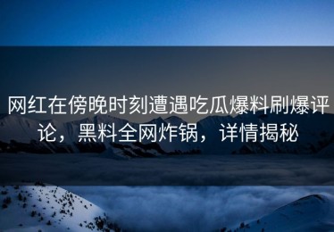 网红在傍晚时刻遭遇吃瓜爆料刷爆评论，黑料全网炸锅，详情揭秘
