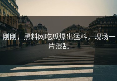 刚刚，黑料网吃瓜爆出猛料，现场一片混乱