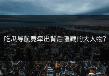 吃瓜导航竟牵出背后隐藏的大人物？