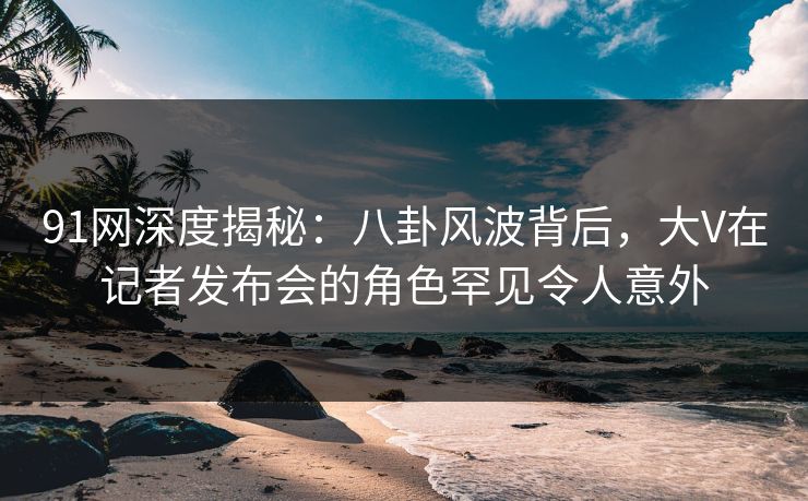 91网深度揭秘：八卦风波背后，大V在记者发布会的角色罕见令人意外