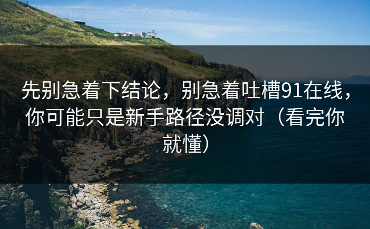 先别急着下结论，别急着吐槽91在线，你可能只是新手路径没调对（看完你就懂）